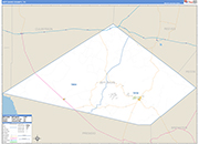 Jeff Davis County Wall Map Basic Style